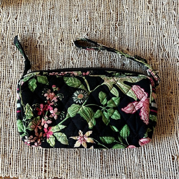 Vera Bradley green and black clutch - Picture 2 of 4